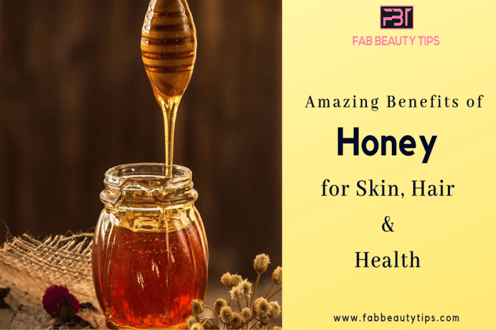 Honey benefits skin hair health
