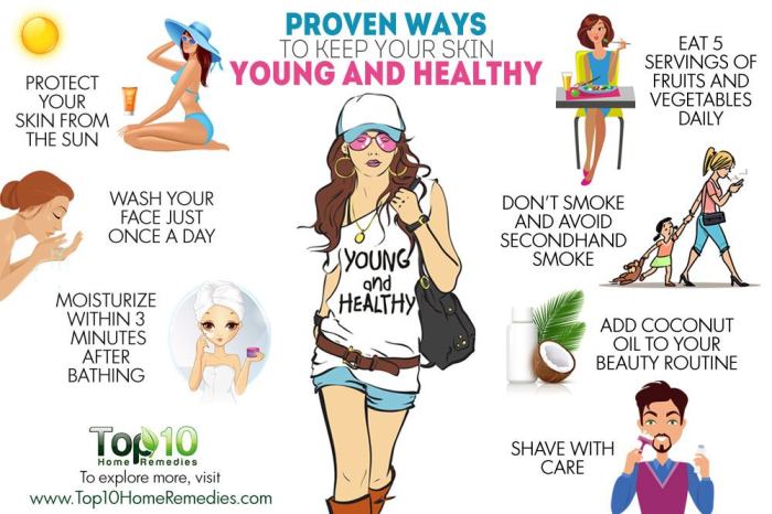 Skin young healthy keep ways proven looking younger healthier beautiful here top10homeremedies